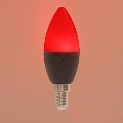 Lâmpada LED RGBW com regulação C37 E14/4,5W/230V 2700-6500K Wi-Fi Tuya