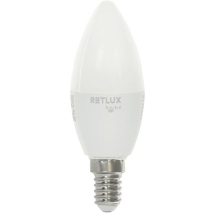 Lâmpada LED RGBW com regulação C37 E14/4,5W/230V 2700-6500K Wi-Fi Tuya