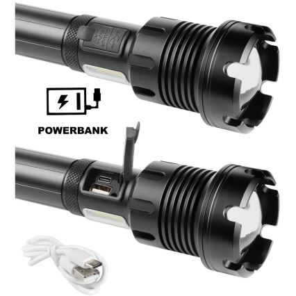 Lanterna de alumínio LED com power bank LED/4400 mAh 2200 lm IP44
