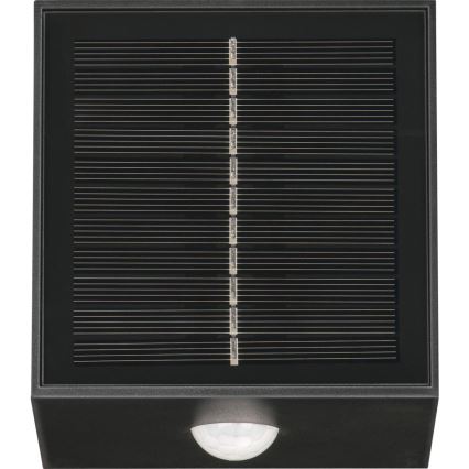 Retlux - Aplique de parede solar LED com sensor LED/1W/3,7V 1200 mAh IP44 preto