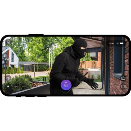 Video porteiro com sensor de movimento 5MPx 1440p 5200 mAh Wi-Fi IP65 antracite