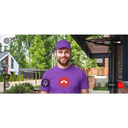 Video porteiro com sensor de movimento 5MPx 1440p 5200 mAh Wi-Fi IP65 antracite