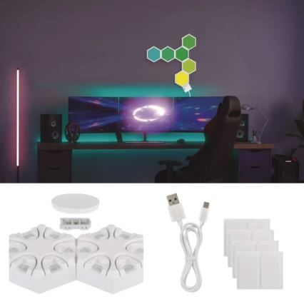 RGBIC Candeeiro de mesa com regulação GoSmart LED/5,5W/230V Wi-Fi Tuya