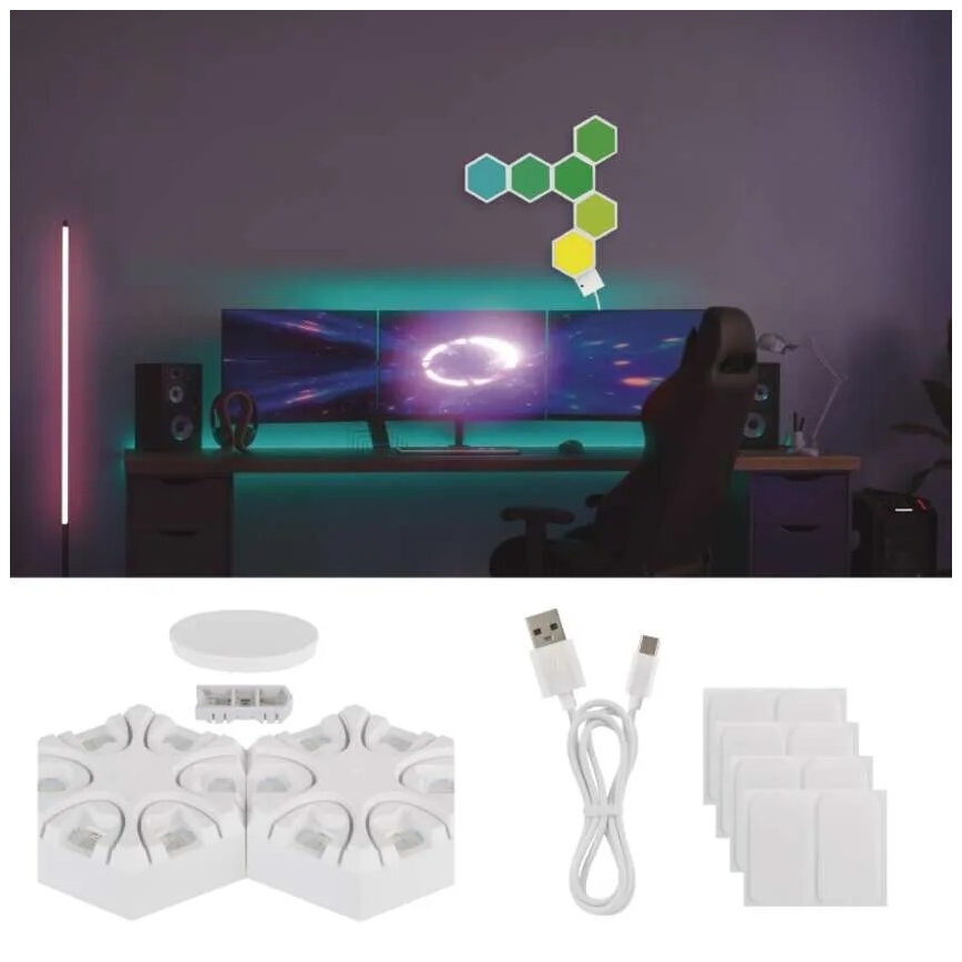 RGBIC Candeeiro de mesa com regulação GoSmart LED/5,5W/230V Wi-Fi Tuya
