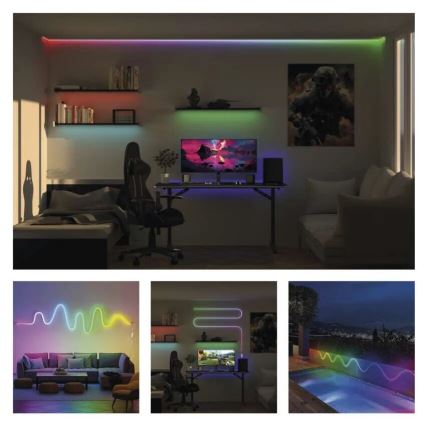 RGBIC Tira LED com regulação GoSmart LED/24W/230V 3 m Wi-Fi Tuya
