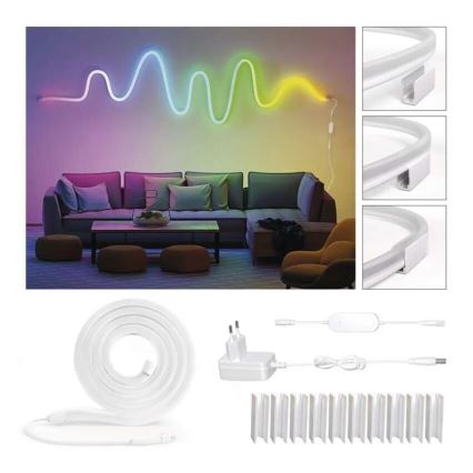 RGBIC Tira LED com regulação GoSmart LED/24W/230V 3 m Wi-Fi Tuya
