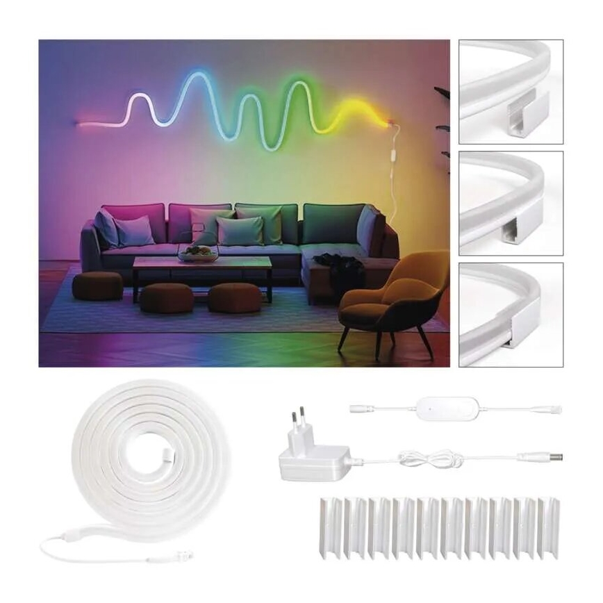 RGBIC Tira LED com regulação GoSmart LED/33W/230V 5 m Wi-Fi Tuya