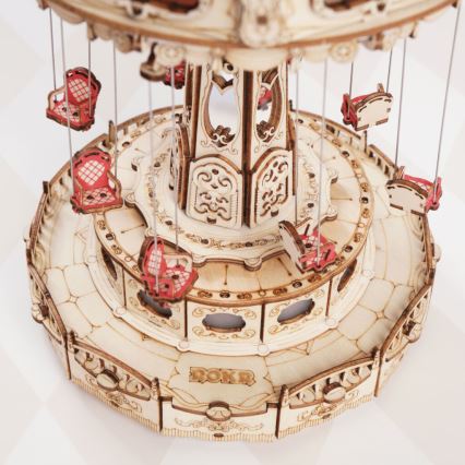 RoboTime - 3D puzzle de caixa de música Carrossel de corrente