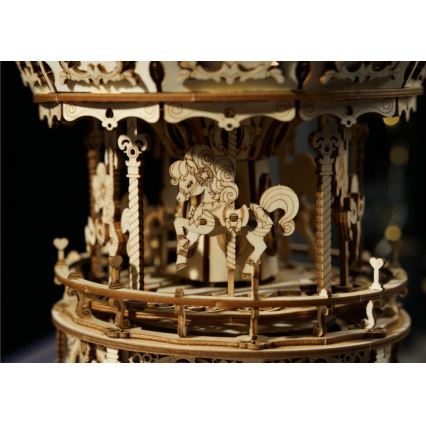 RoboTime - 3D puzzle de caixa de música Carrossel romântico