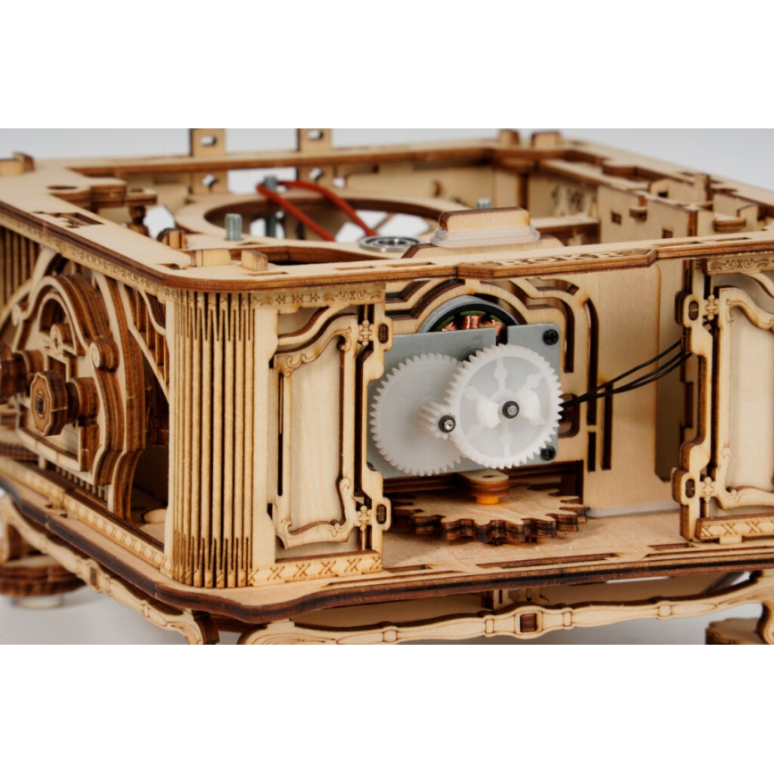RoboTime - 3D puzzle mecânico de madeira Gramofone (manual drive)