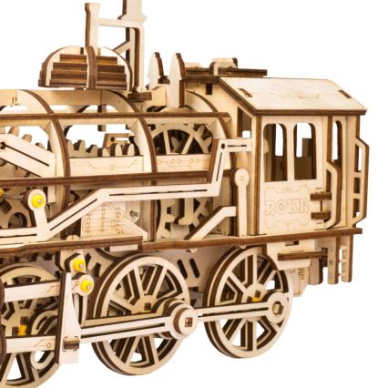 RoboTime - 3D puzzle mecânico de madeira Locomotiva a vapor
