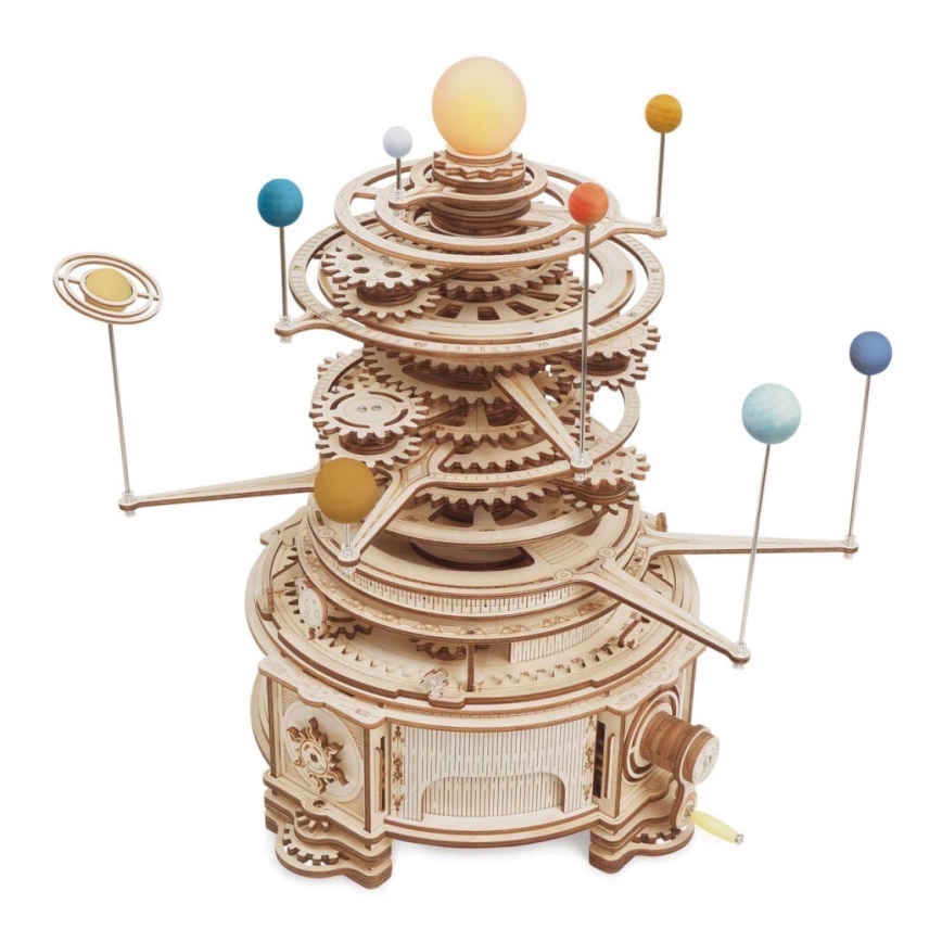RoboTime - 3D puzzle mecânico de madeira Planetário