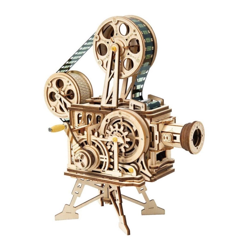 RoboTime - 3D puzzle mecânico de madeira Projetor de filmes
