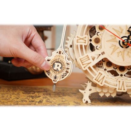 RoboTime - 3D puzzle mecânico de madeira Relógio de cuco