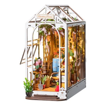 RoboTime - Casa LED  para livros Jardim casa 3D puzzle 2xAAA
