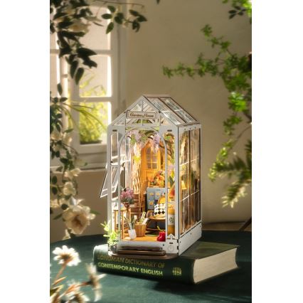 RoboTime - Casa LED  para livros Jardim casa 3D puzzle 2xAAA