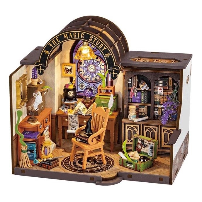 RoboTime - Casa miniatura Estudo de feiticeiro 2xAAA