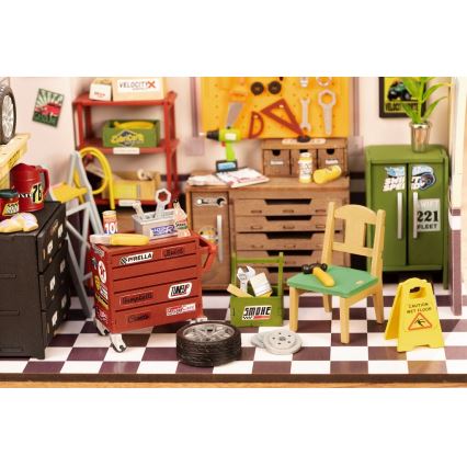 RoboTime - Casa miniatura Garagem 2xAAA