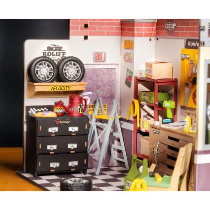 RoboTime - Casa miniatura Garagem 2xAAA