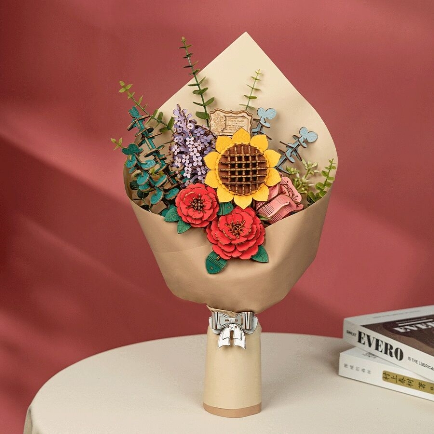 RoboTime - Puzzle 3D de madeira Bouquet