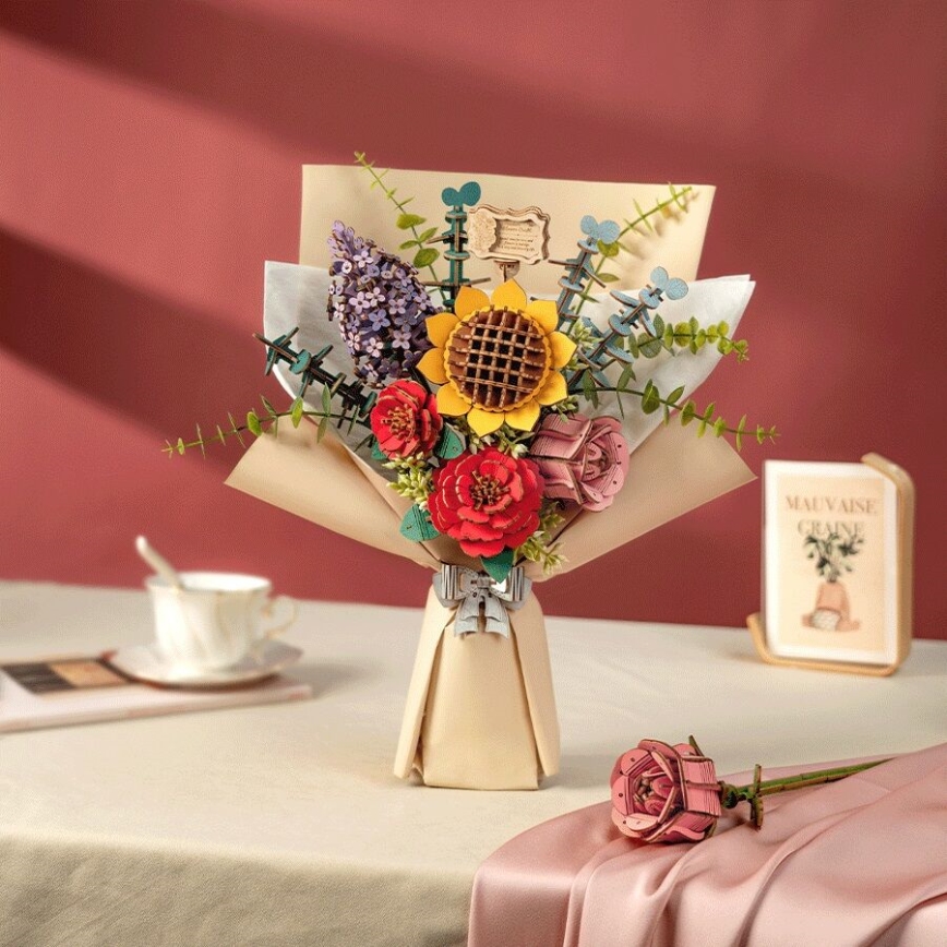 RoboTime - Puzzle 3D de madeira Bouquet