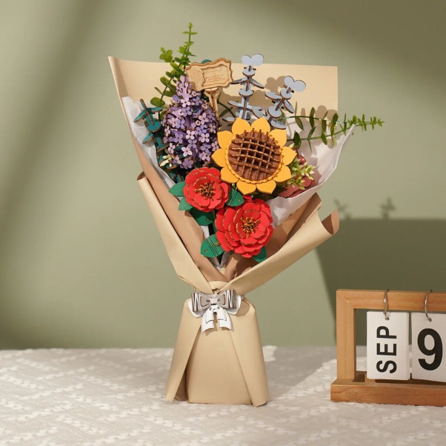 RoboTime - Puzzle 3D de madeira Bouquet