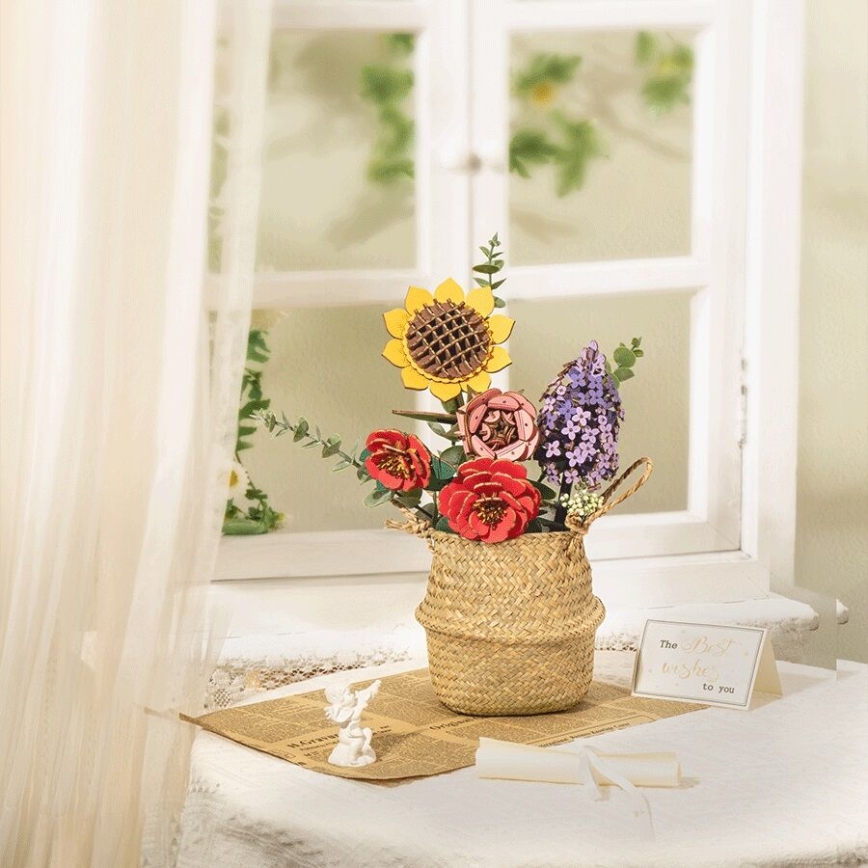 RoboTime - Puzzle 3D de madeira Bouquet