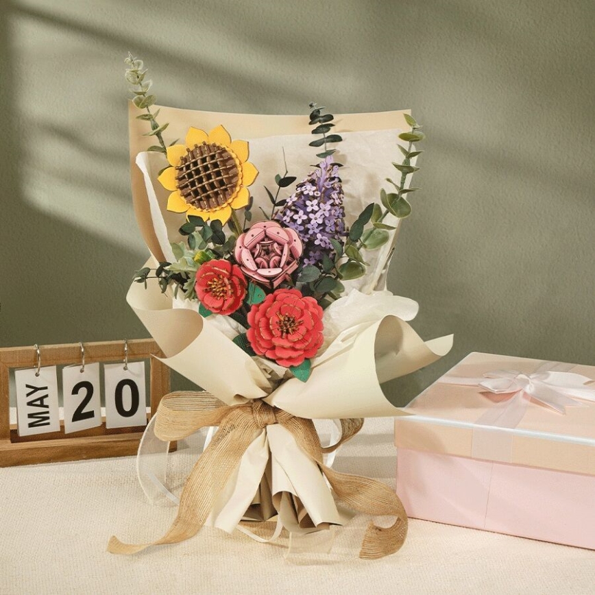 RoboTime - Puzzle 3D de madeira Bouquet