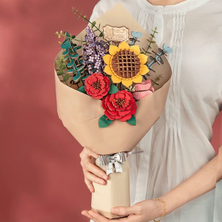 RoboTime - Puzzle 3D de madeira Bouquet