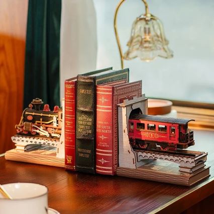 RoboTime - Puzzle 3D Travão para livros Comboio a vapor histórico