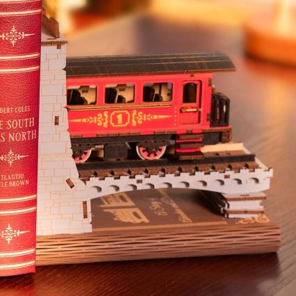 RoboTime - Puzzle 3D Travão para livros Comboio a vapor histórico
