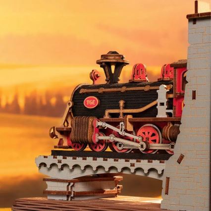 RoboTime - Puzzle 3D Travão para livros Comboio a vapor histórico