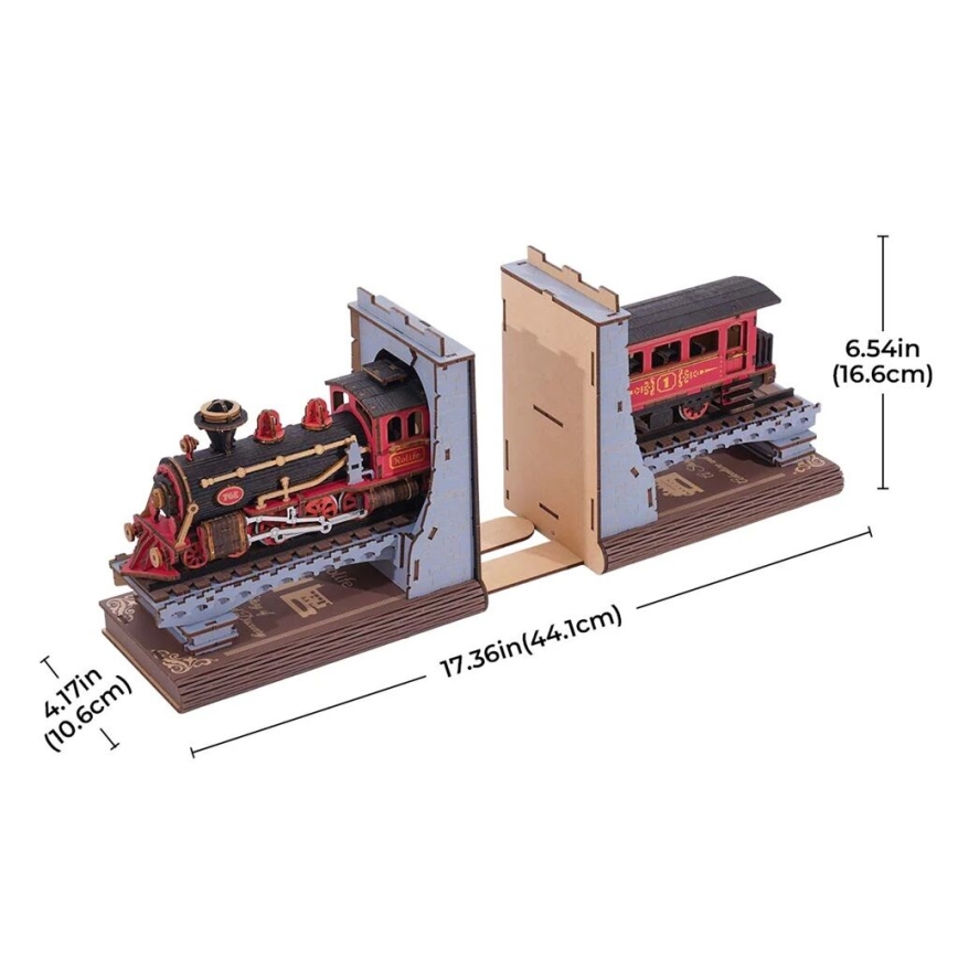 RoboTime - Puzzle 3D Travão para livros Comboio a vapor histórico