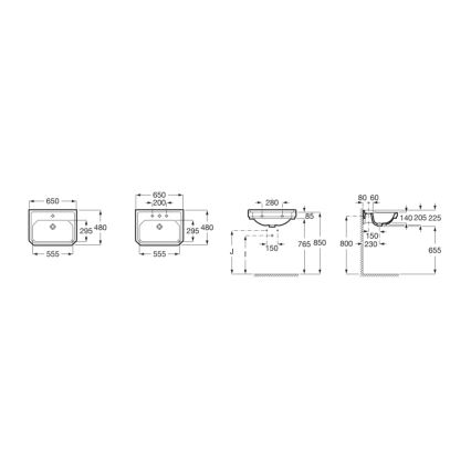 Roca A3270A1000 - Lavatório suspenso CARMEN 65x48 cm cerâmica/branco