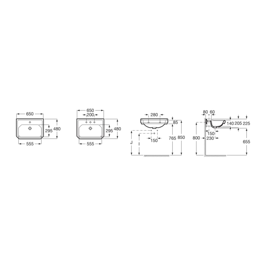 Roca A3270A1000 - Lavatório suspenso CARMEN 65x48 cm cerâmica/branco