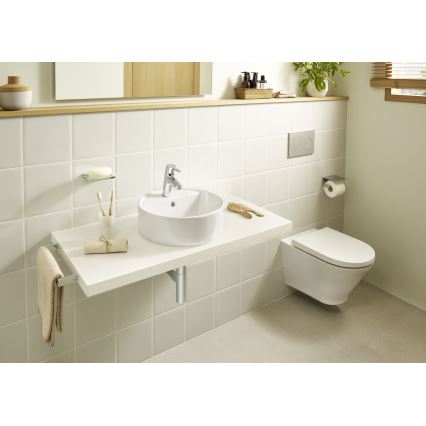 Roca A3270MJ000 - Lavatório de bancada GAP diâmetro 39 cm cerâmica/branco