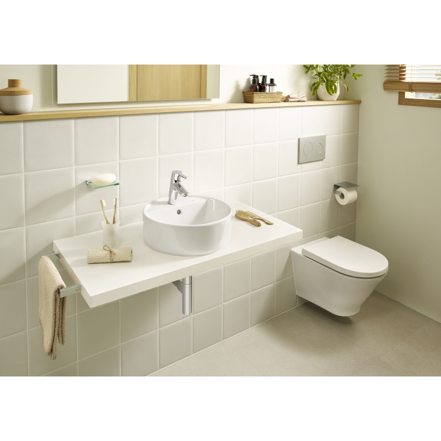 Roca A3270MJ000 - Lavatório de bancada GAP diâmetro 39 cm cerâmica/branco