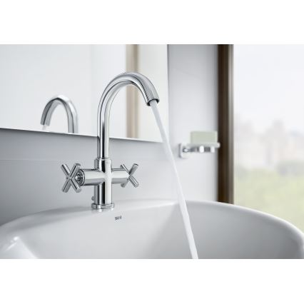 Roca A5A3043C00 - Torneira do lavatório + resíduos com descarga LOFT 27 cm cromado brilhante