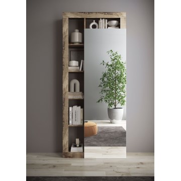 Roupeiro LENOR 91x209 cm branco/castanho