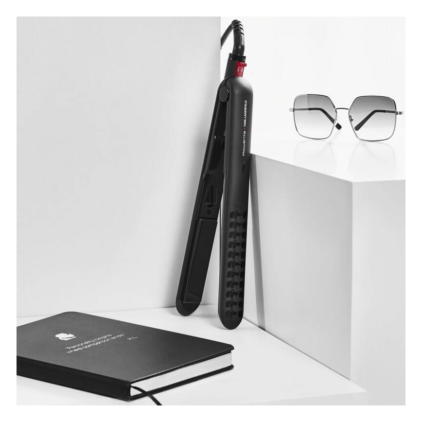 Rowenta - Alisador de cabelo KARL LAGERFELD OPTILISS preto