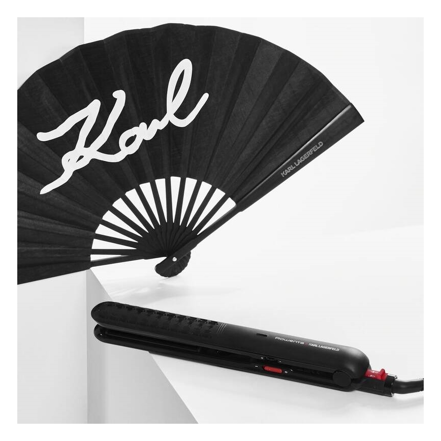 Rowenta - Alisador de cabelo KARL LAGERFELD OPTILISS preto