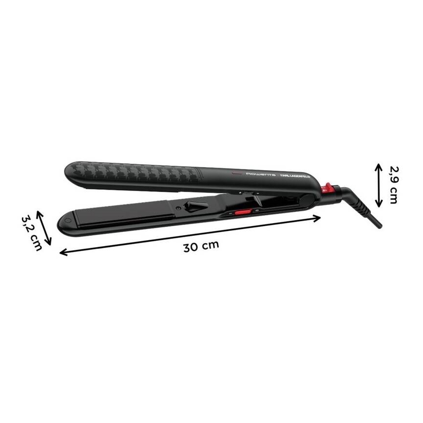 Rowenta - Alisador de cabelo KARL LAGERFELD OPTILISS preto