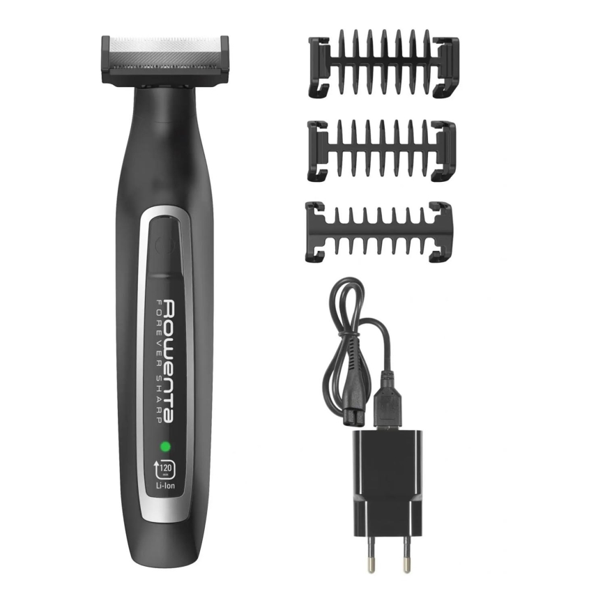 Rowenta - Aparador de cabelo FOREVER SHARP 3em1 preto