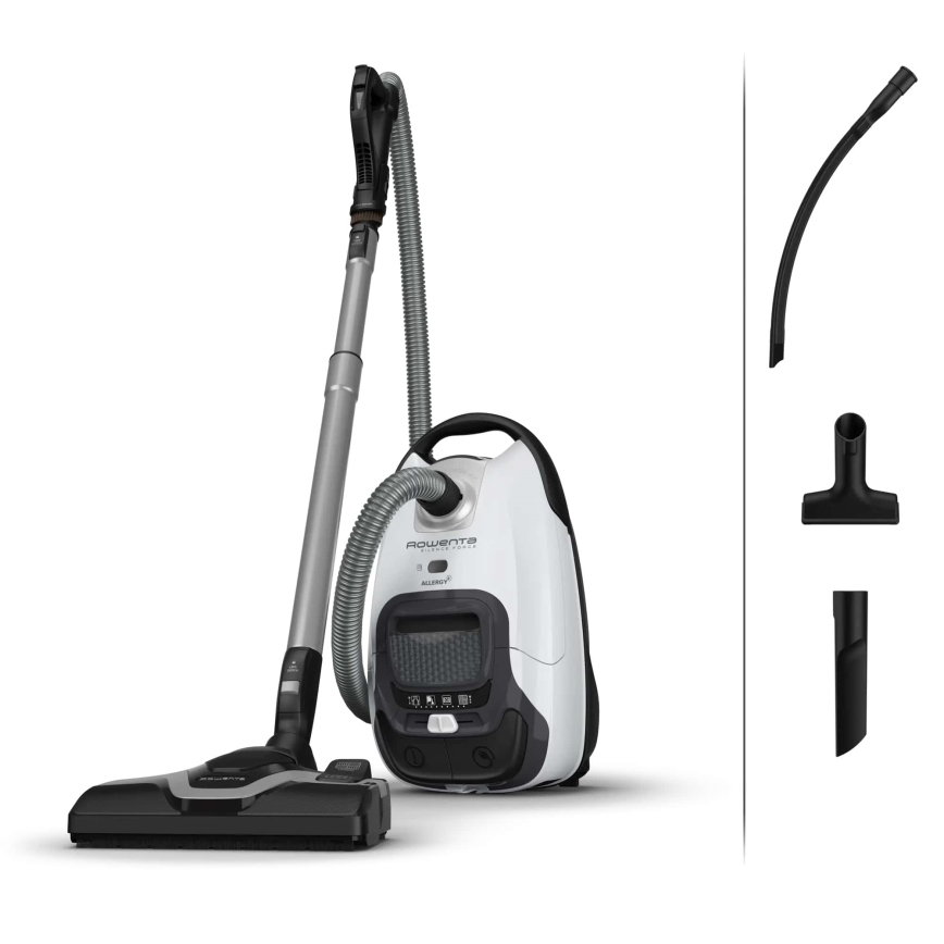 Rowenta - Aspirador com saco SILENCE FORCE ALLERGY+ 4,5l 400W/230V preto/branco