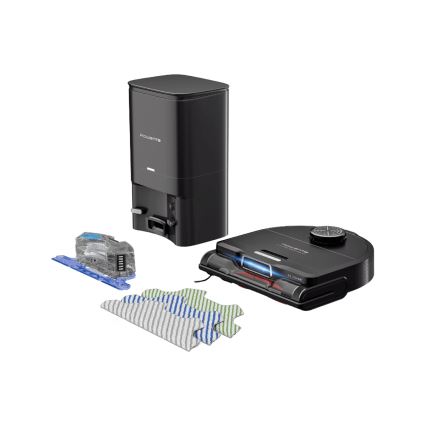 Rowenta - Aspirador robô inteligente com mopa X-PLORER S240+ AI Animal & Allergy Wi-Fi 5200 mAh