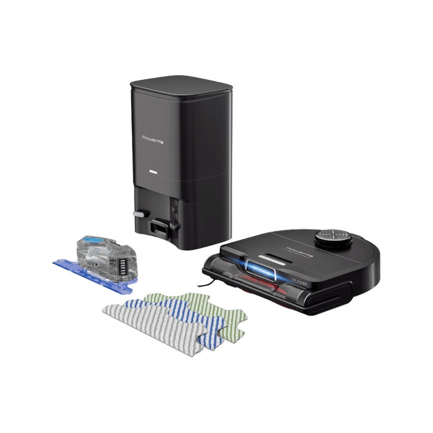 Rowenta - Aspirador robô inteligente com mopa X-PLORER S240+ AI Animal & Allergy Wi-Fi 5200 mAh