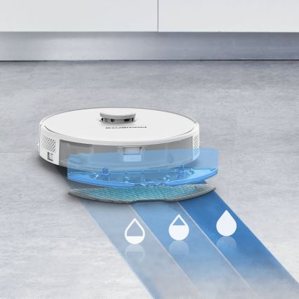 Rowenta - Aspirador robô inteligente com uma mopa X-PLORER S70+ Animal Wi-Fi branco