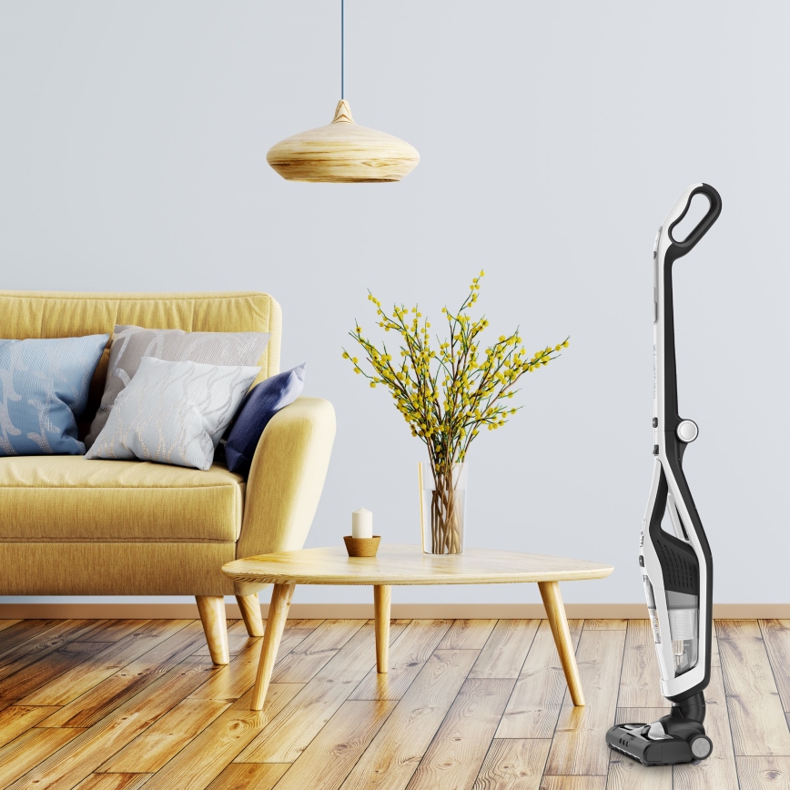 Rowenta - Aspirador vertical DUAL FORCE 2EM1 100W/18V 2500 mAh branco