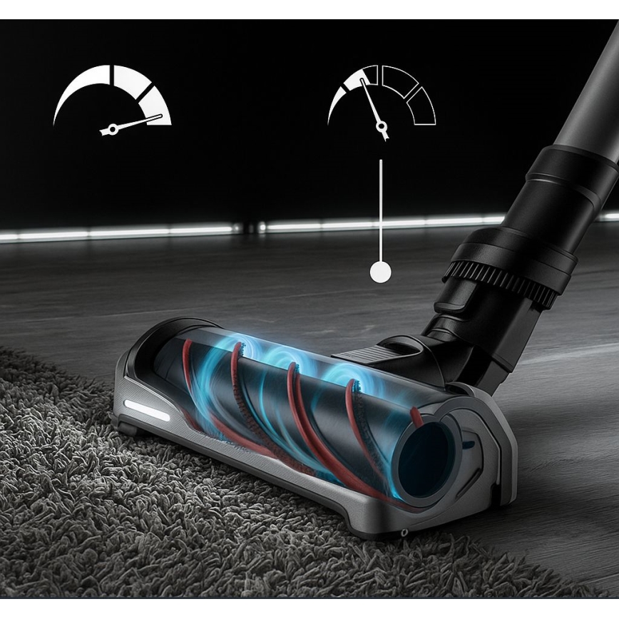Rowenta - Aspirador de bastão com mopa X-FORCE FLEX ANIMAL AQUA AUTO 3em1 480W/32,4V 2500 mAh azul