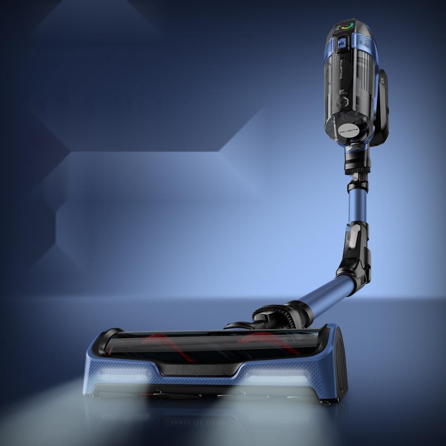 Rowenta - Aspirador de bastão com mopa X-FORCE FLEX ANIMAL AQUA AUTO 3em1 480W/32,4V 2500 mAh azul